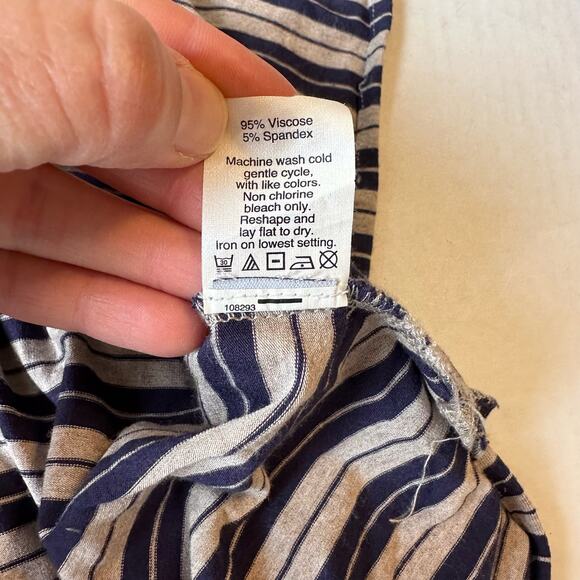 Madewell Racerback Striped Maxi Dress Sz Small - Picture 5 of 8